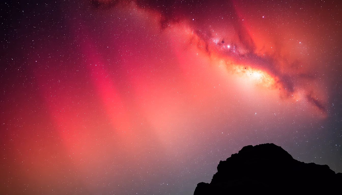 orion nebula glowing in editorial style