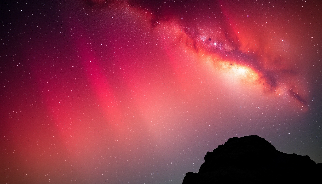 orion nebula glowing in editorial style