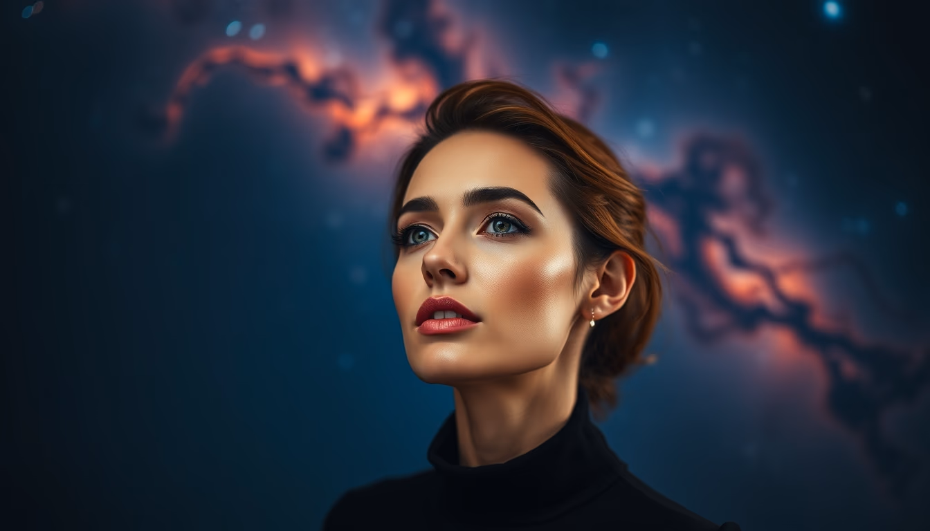 orion nebula glowing in editorial style