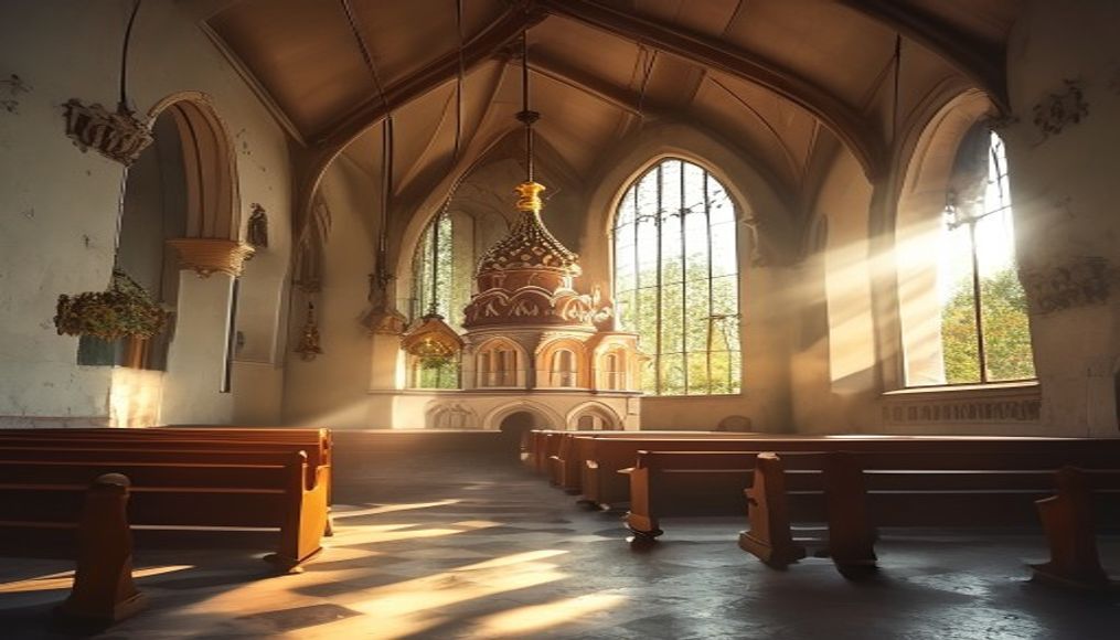 orthodox church onion in editorial style
