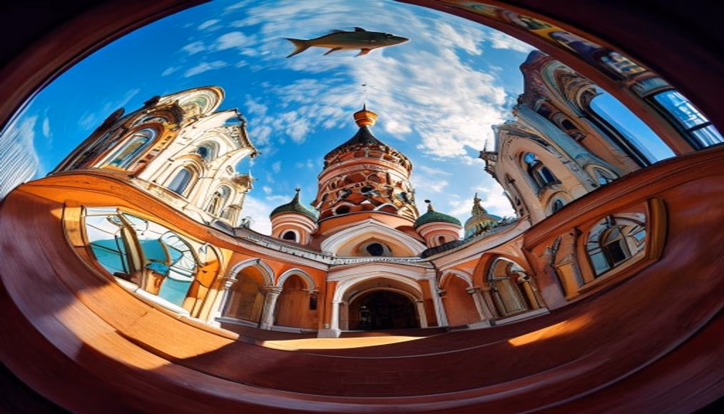 orthodox church onion in editorial style