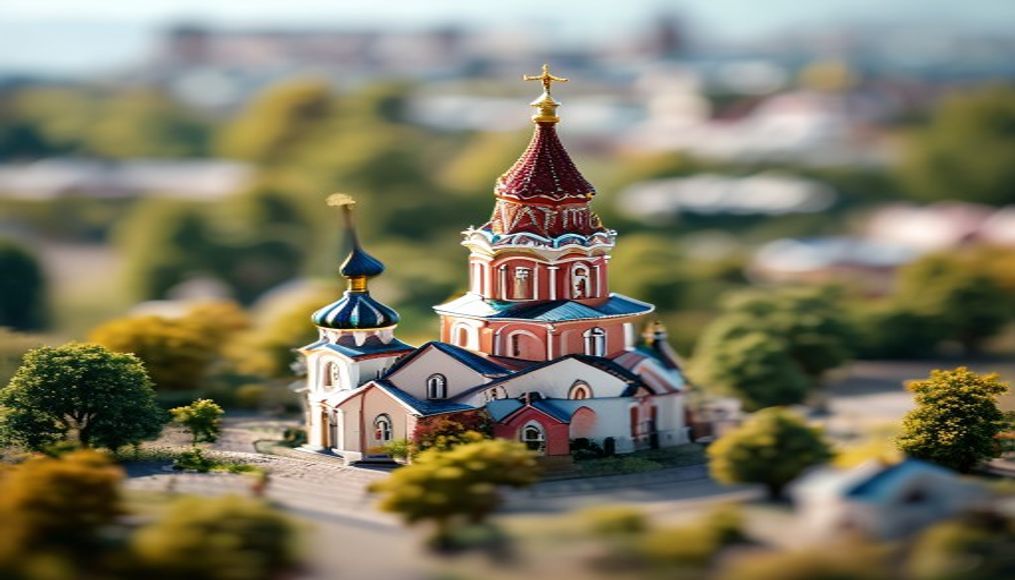 orthodox church onion in editorial style