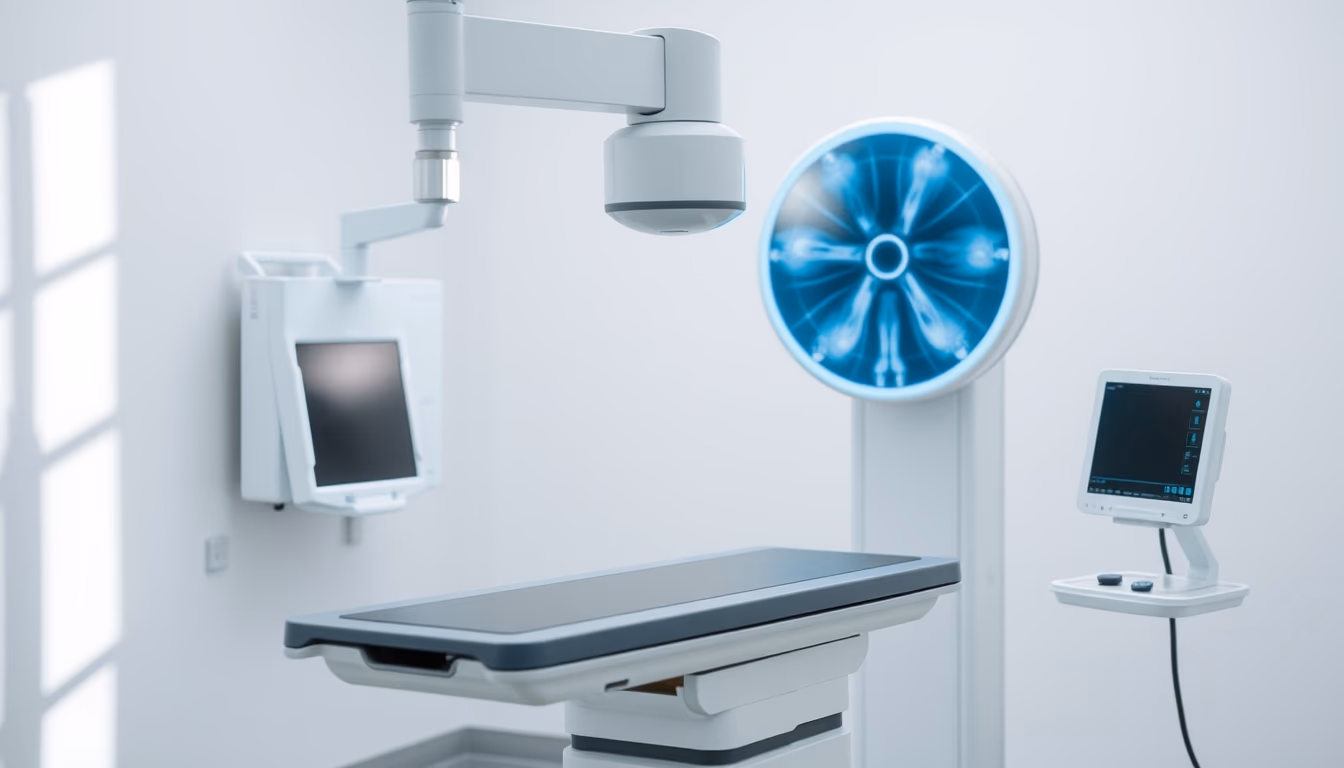 orthopedic xray machine in editorial style