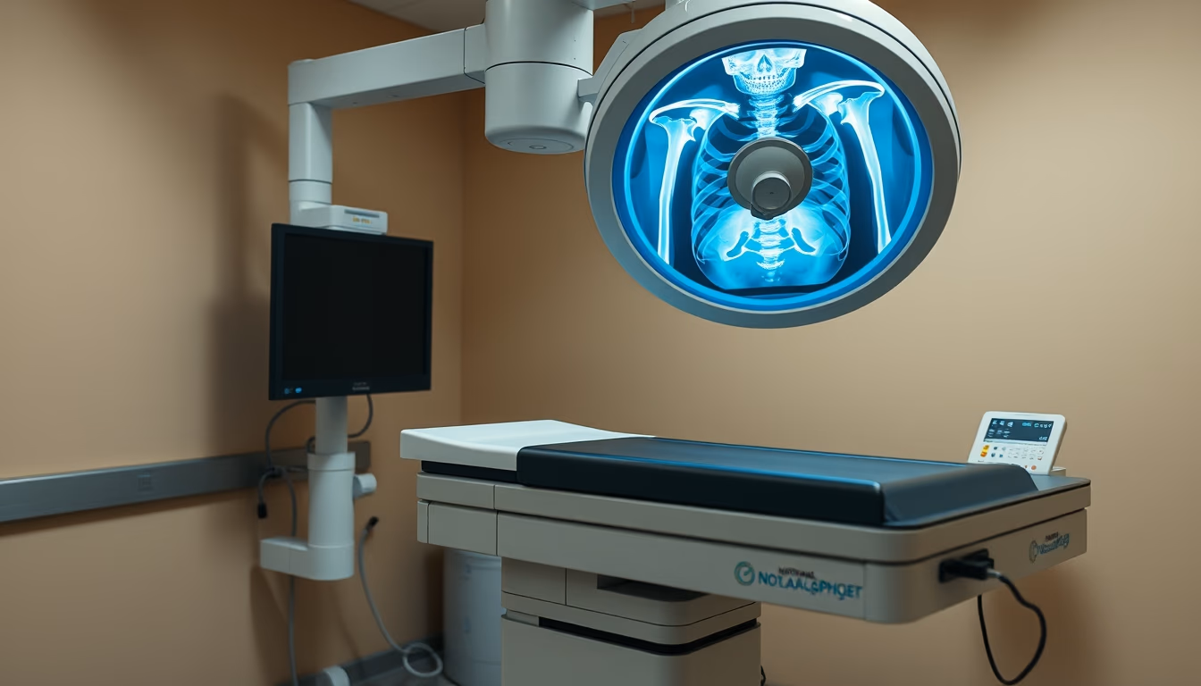 orthopedic xray machine in editorial style
