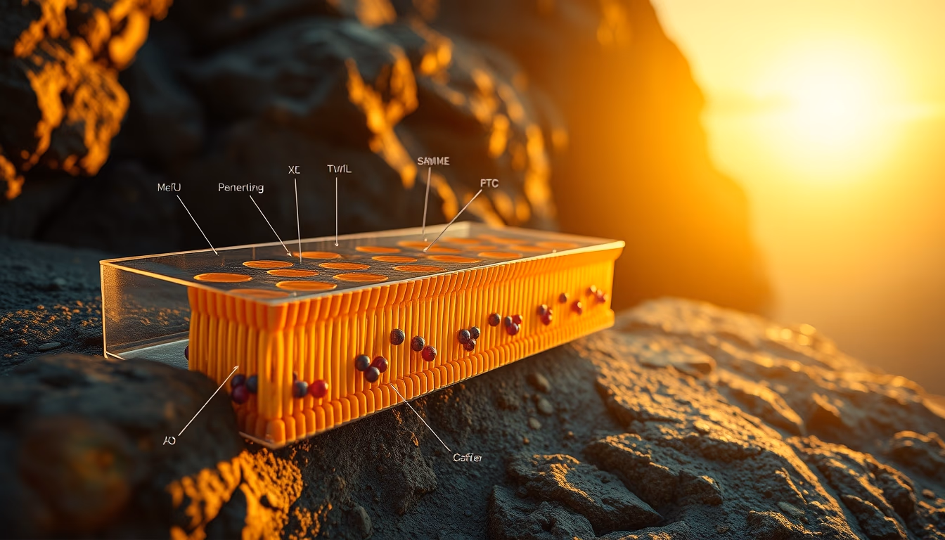 osmosis membrane diagram in editorial style