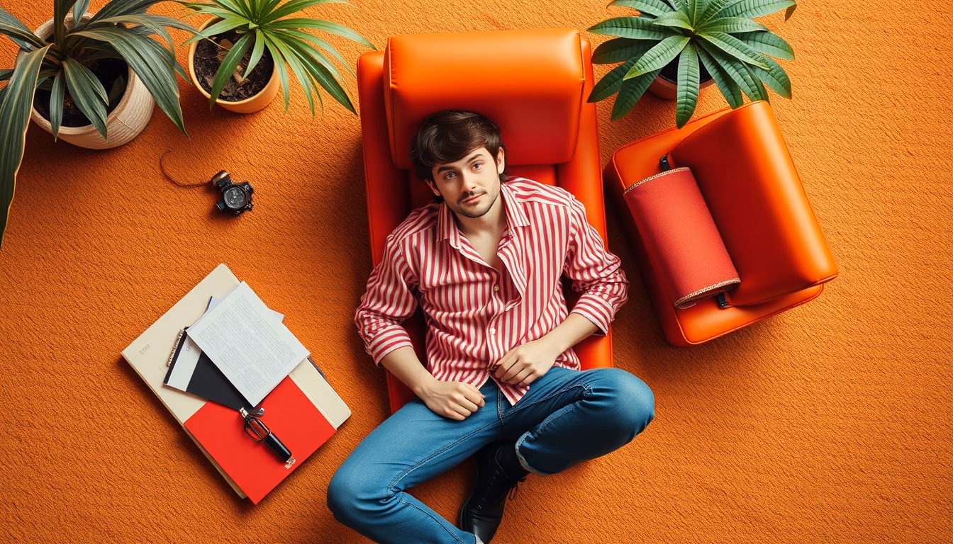 oversized retro 70s in editorial style