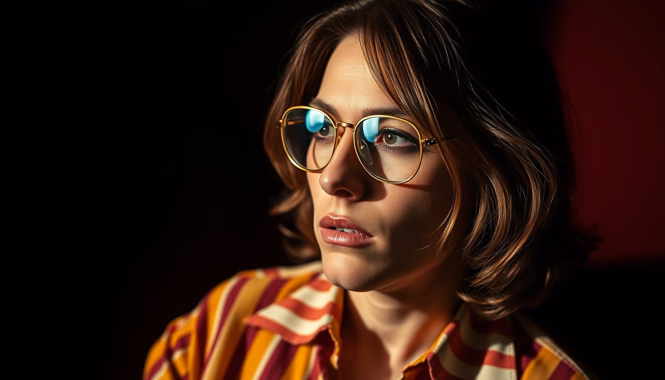 oversized retro 70s in editorial style