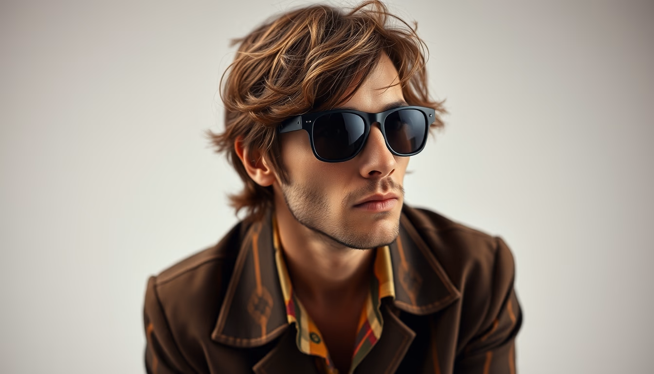 oversized retro 70s in editorial style