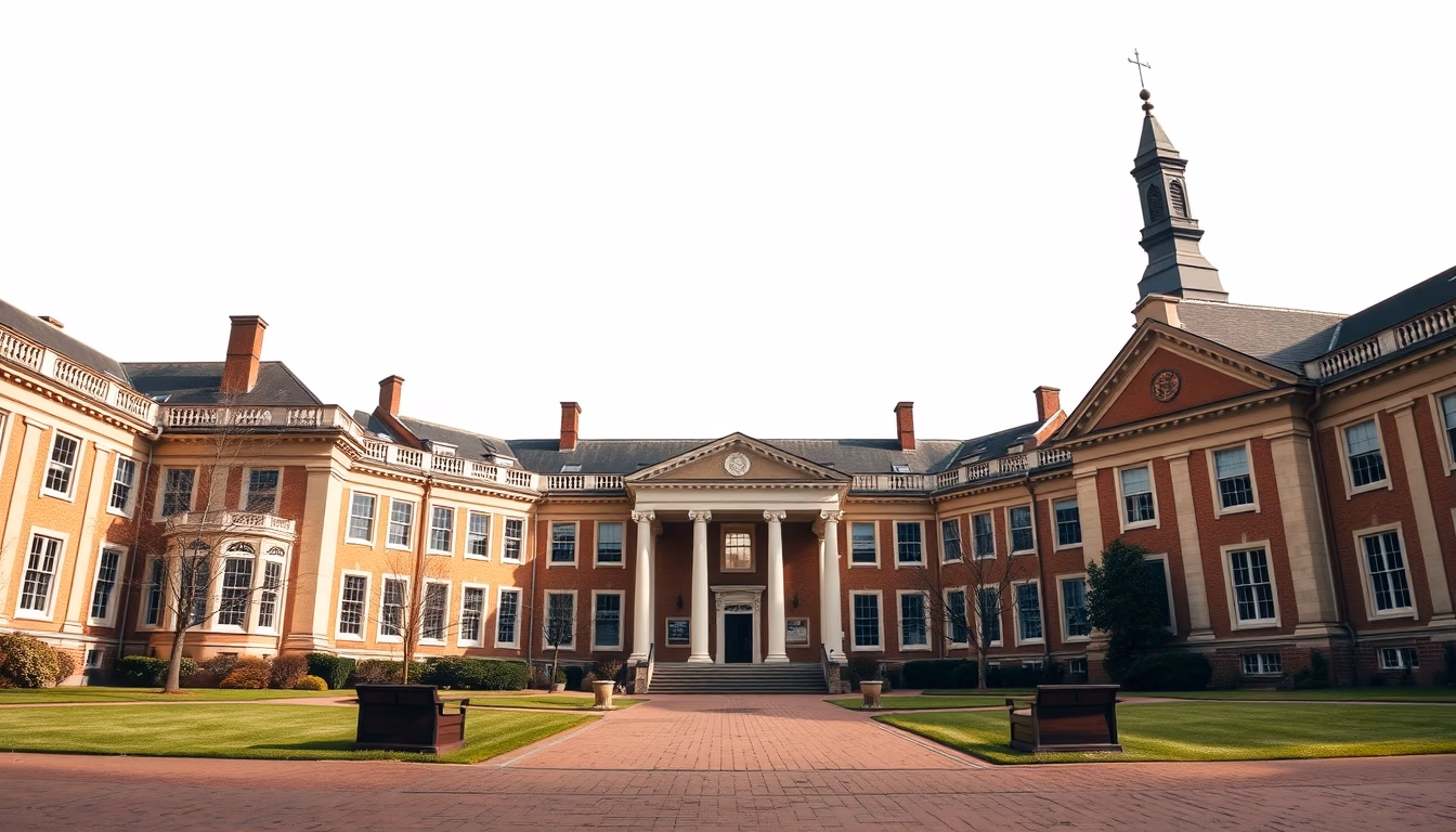 oxford college quad in editorial style