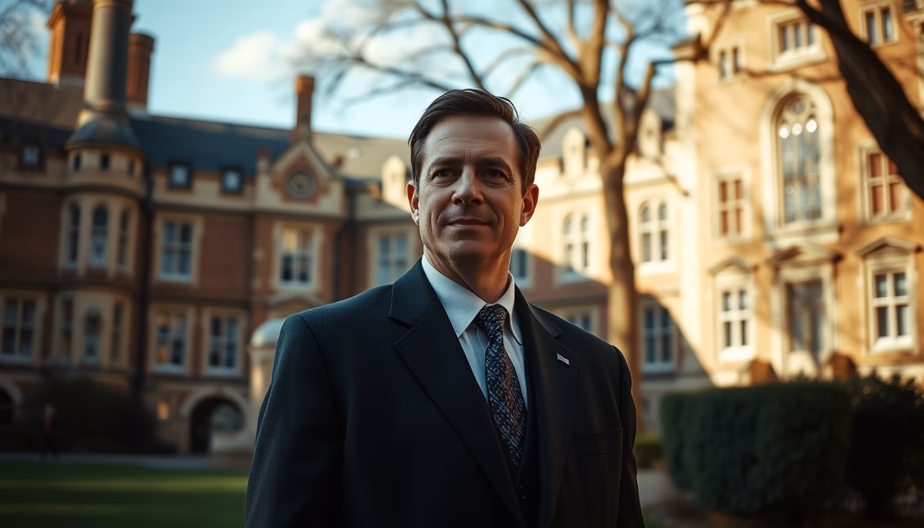 oxford college quad in editorial style