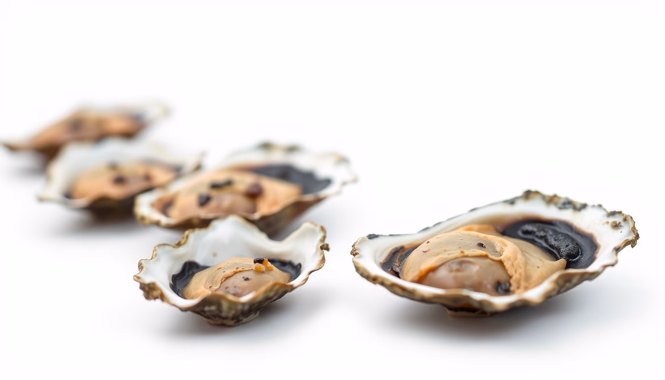 oyster farm bay in editorial style