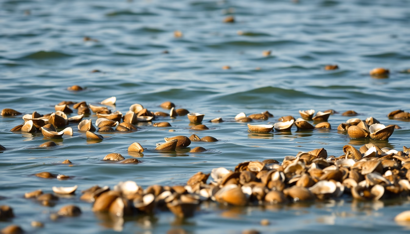 oyster farm bay in editorial style