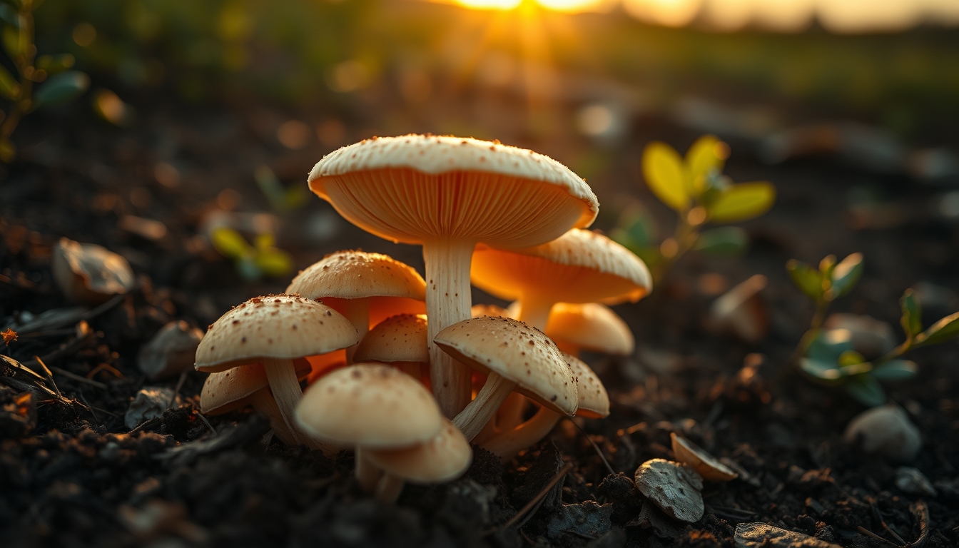 Oyster mushroom growing em estilo editorial