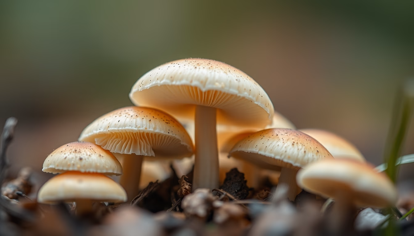 oyster mushroom growing in editorial style