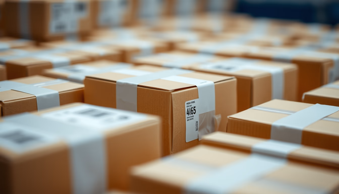 Package boxes ready to ship em estilo editorial