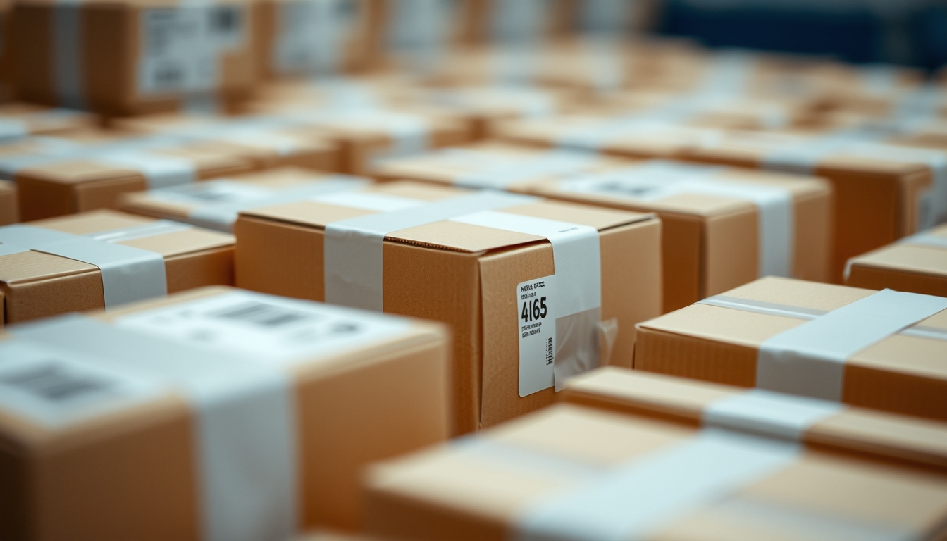 package boxes ready to ship in editorial style