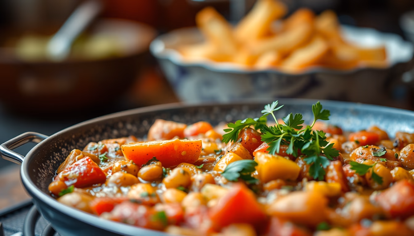 paella pan large in editorial style