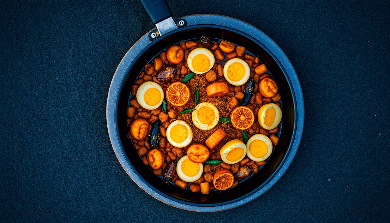 paella pan saffron in editorial style