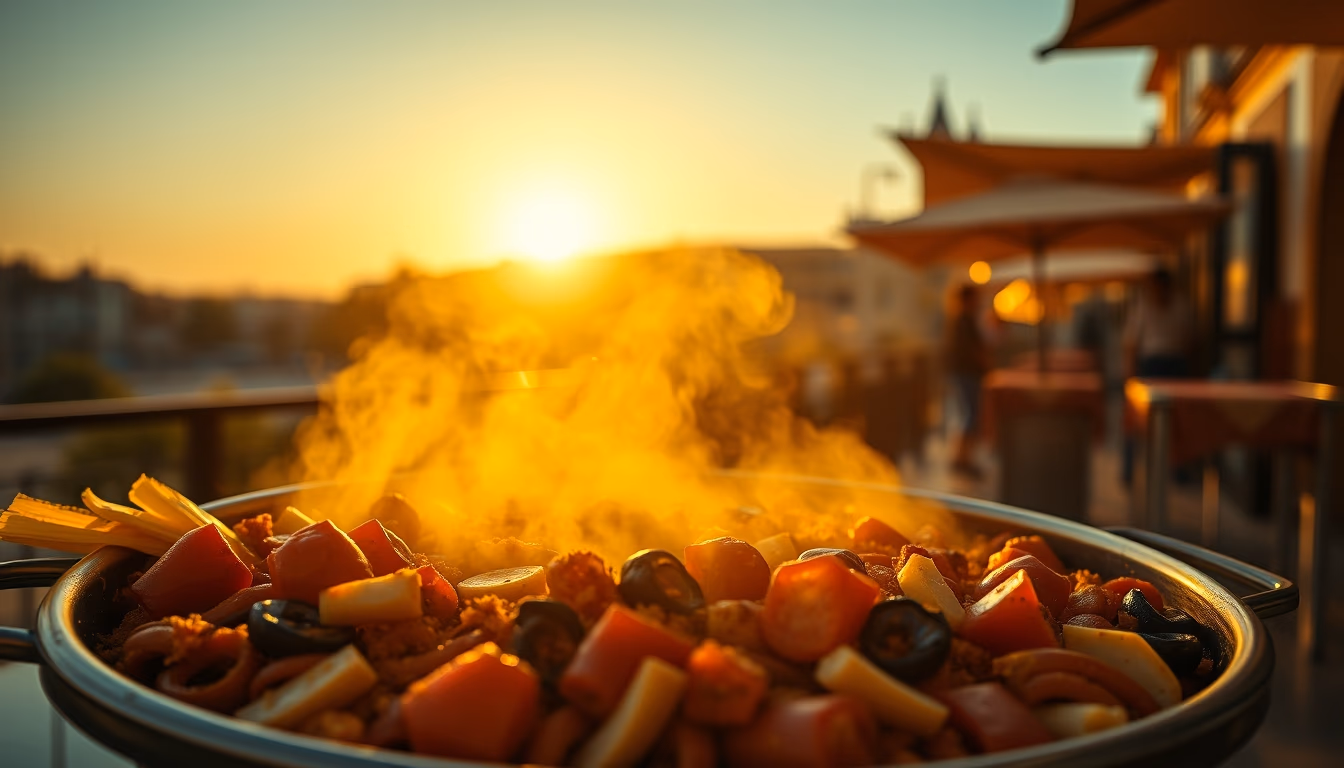 paella valencian style in editorial style