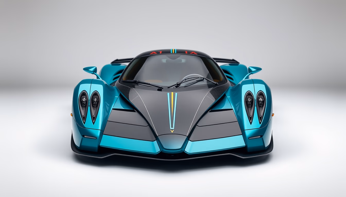 pagani huayra bc in editorial style