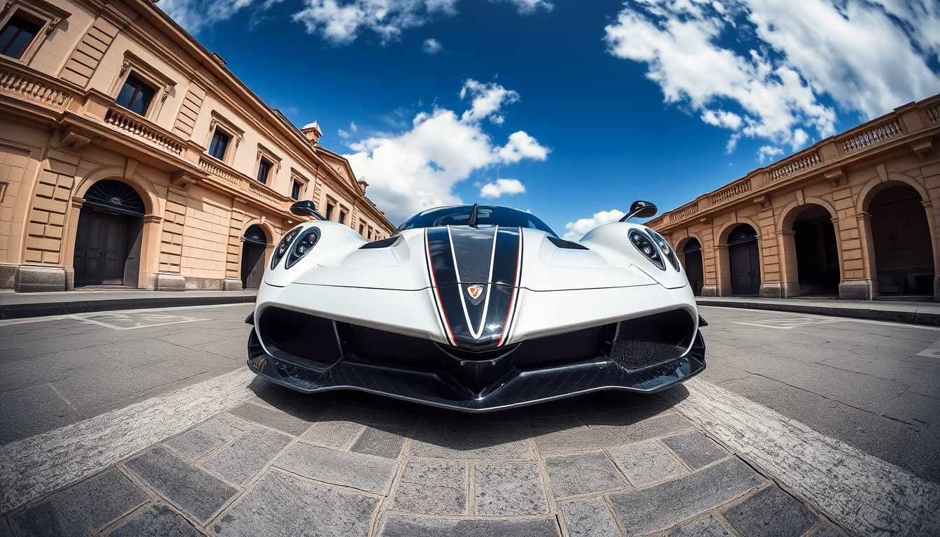 pagani huayra bc in editorial style