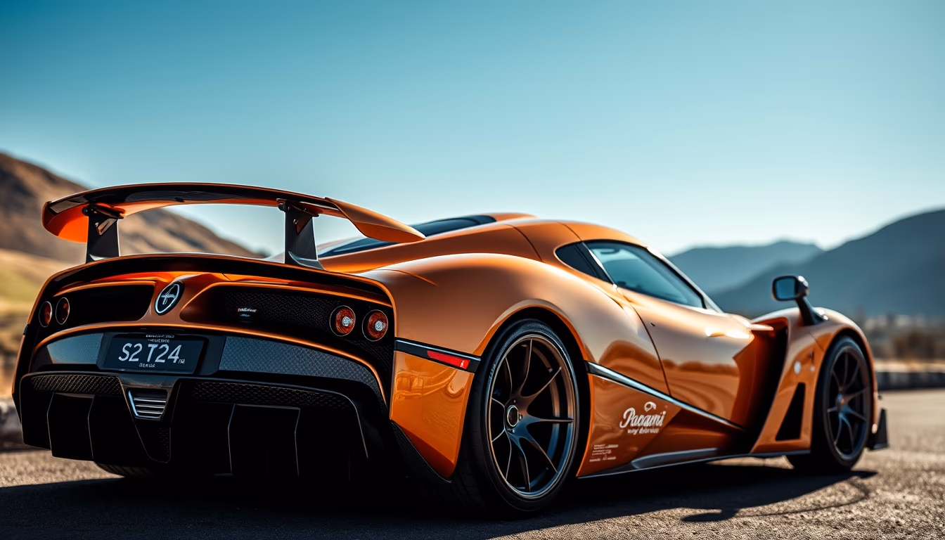 pagani huayra bc in editorial style