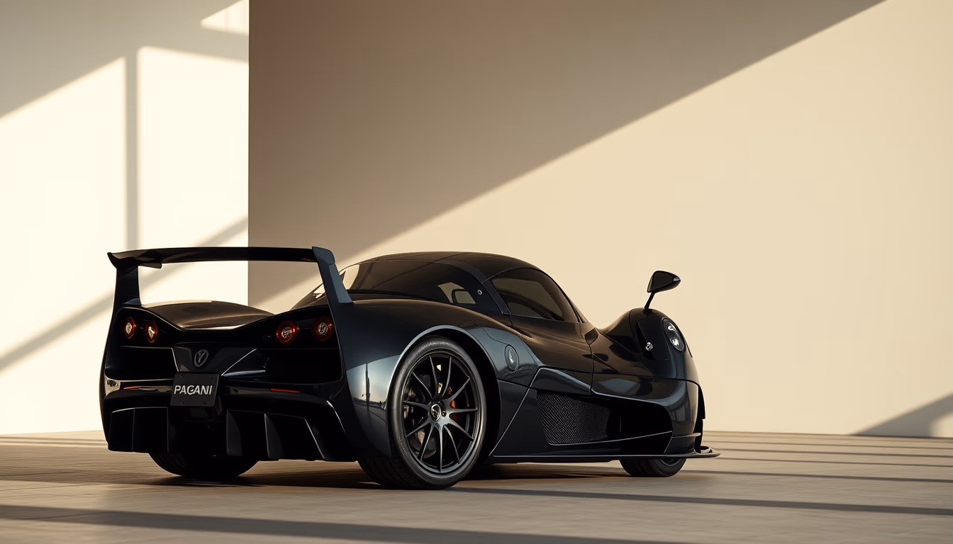 pagani huayra bc in editorial style