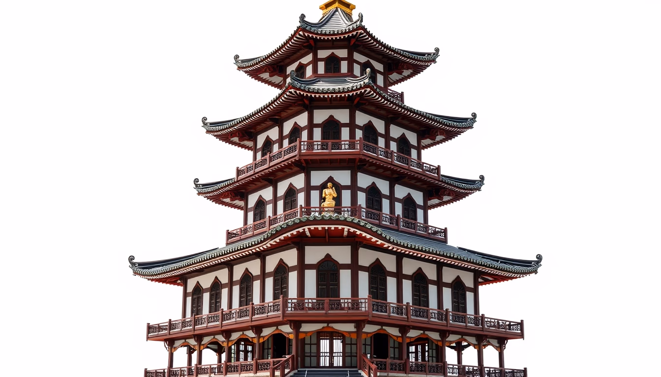 pagoda multiple stories in editorial style
