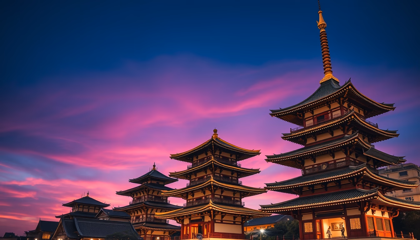 pagoda multiple stories in editorial style