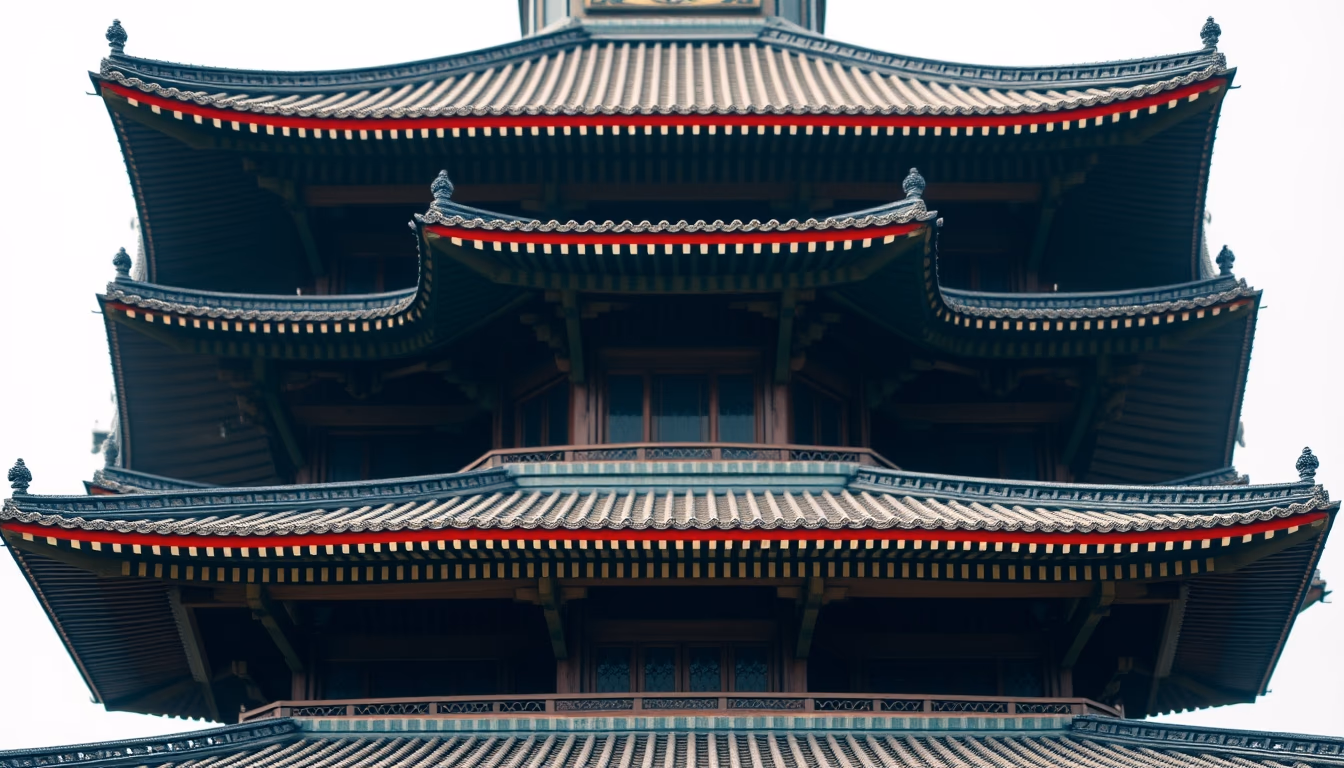 pagoda multiple stories in editorial style