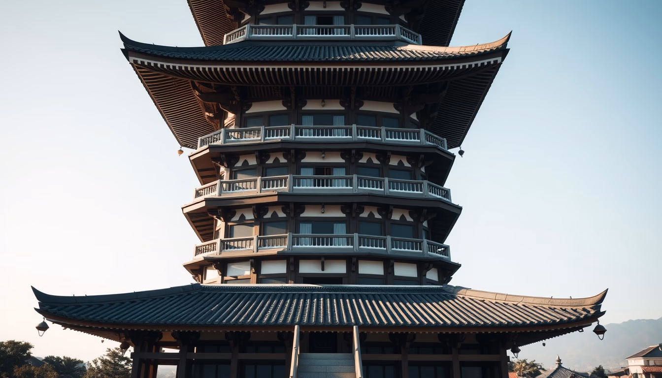 pagoda multiple stories in editorial style