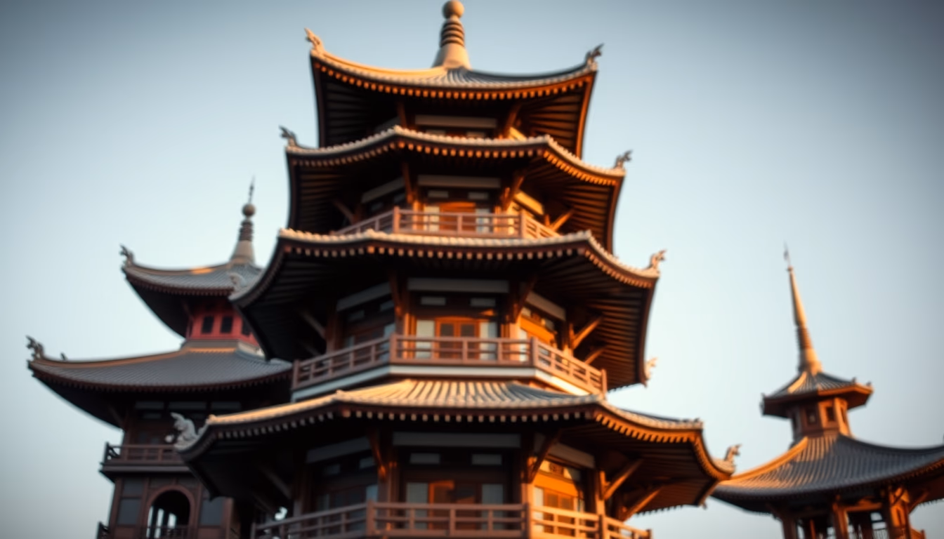 pagoda multiple stories in editorial style