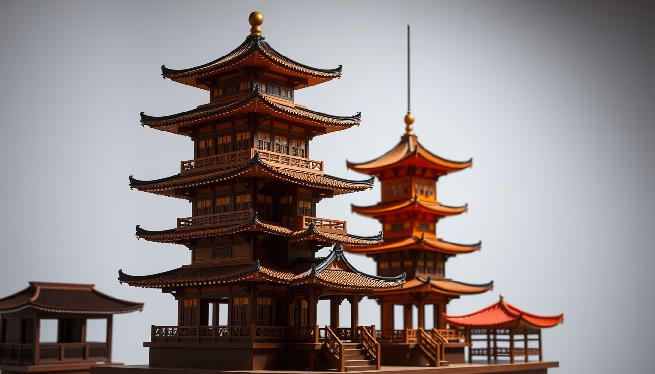 pagoda multiple stories in editorial style