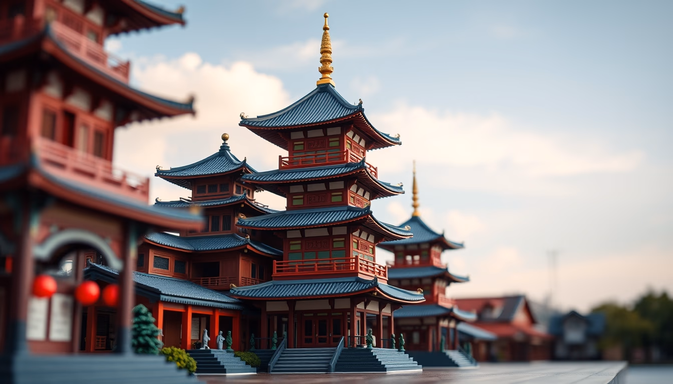 pagoda multiple stories in editorial style