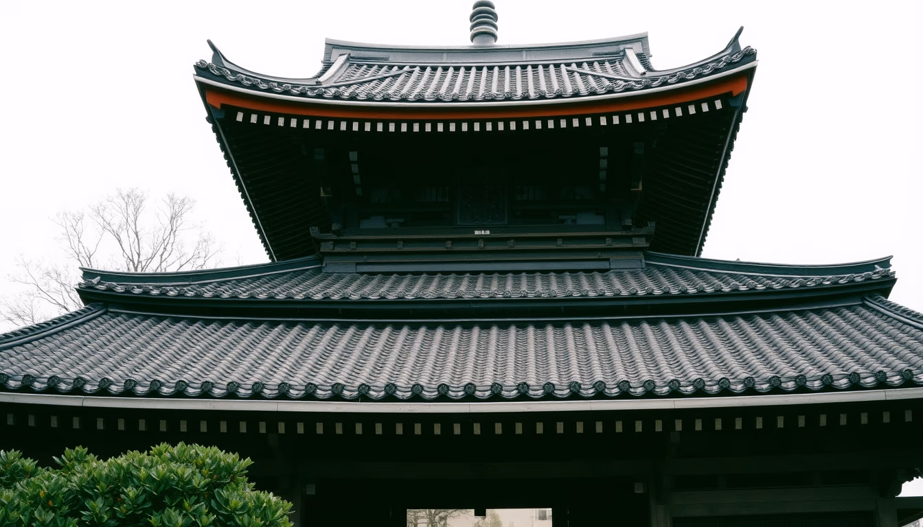 Pagoda roof japanese em estilo editorial