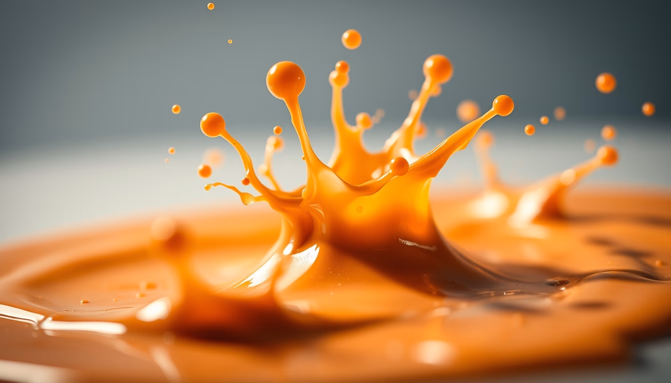 paint splash macro in editorial style