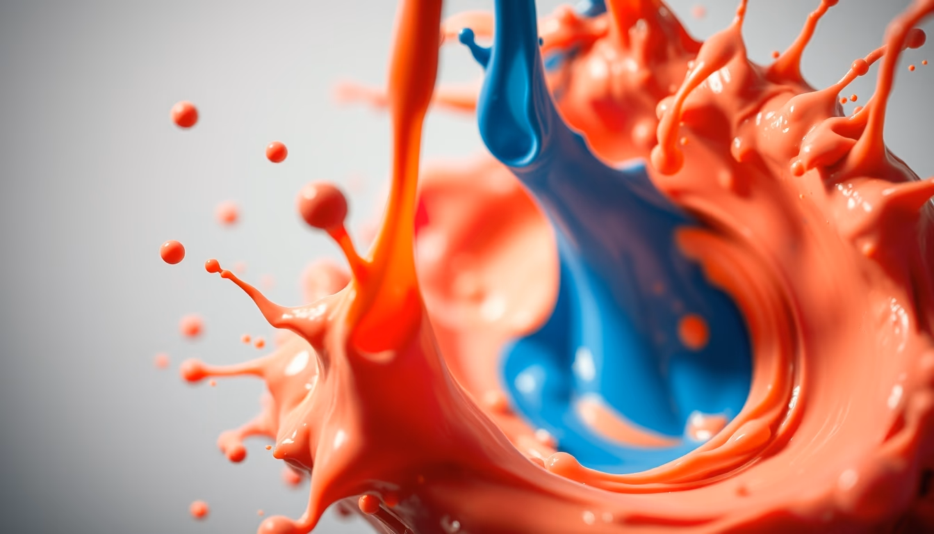 paint splash macro in editorial style