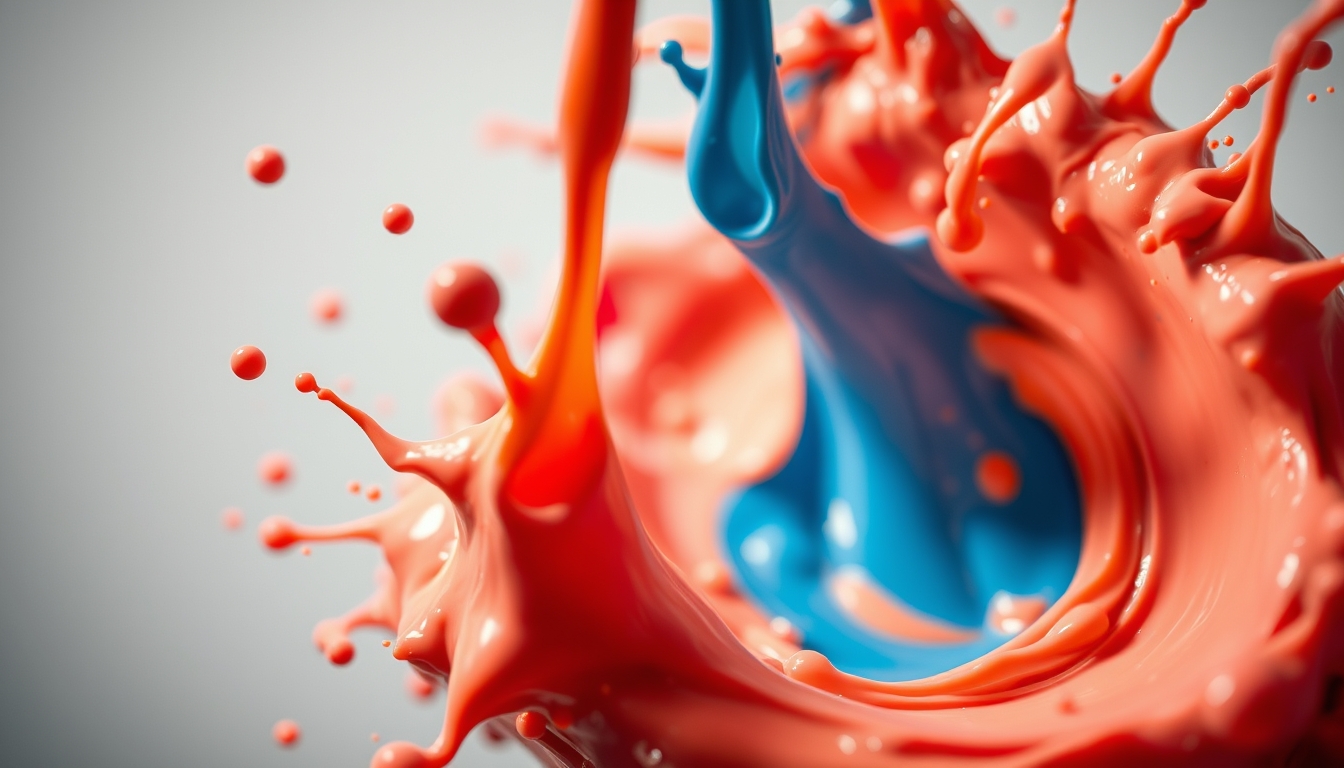 paint splash macro in editorial style