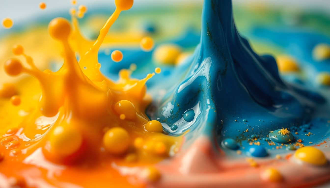 paint splash macro in editorial style