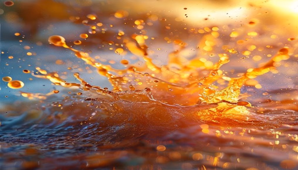 paint splash macro in editorial style