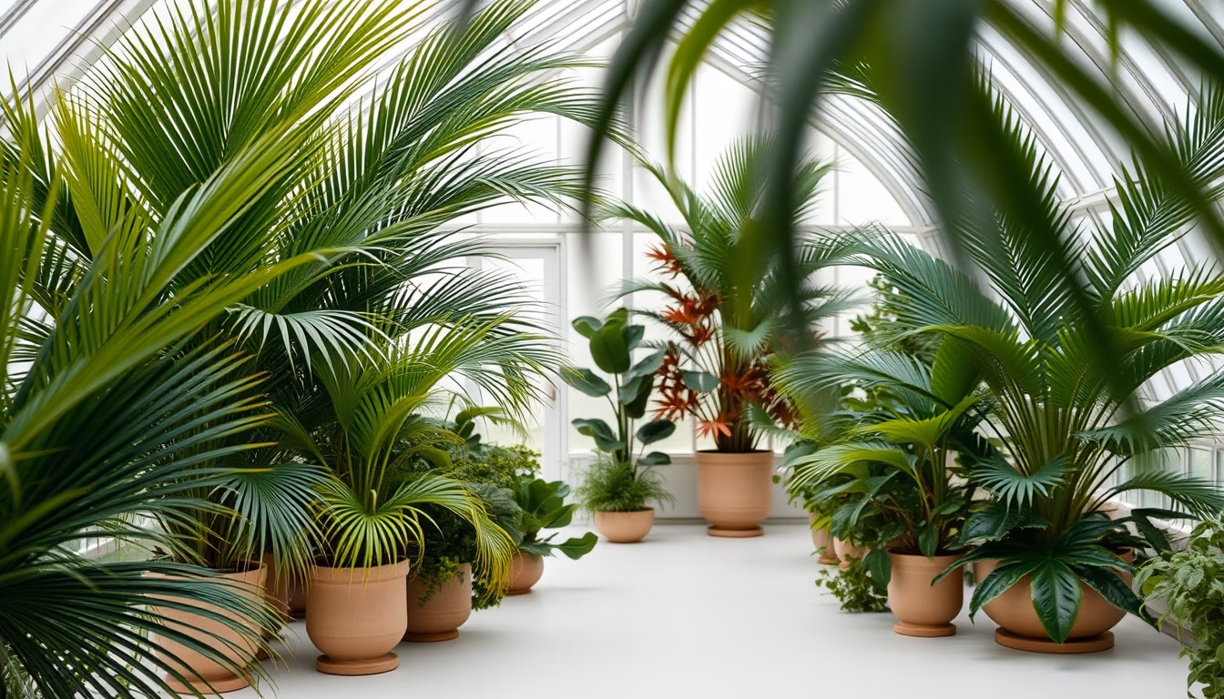 palm house botanical kew in editorial style