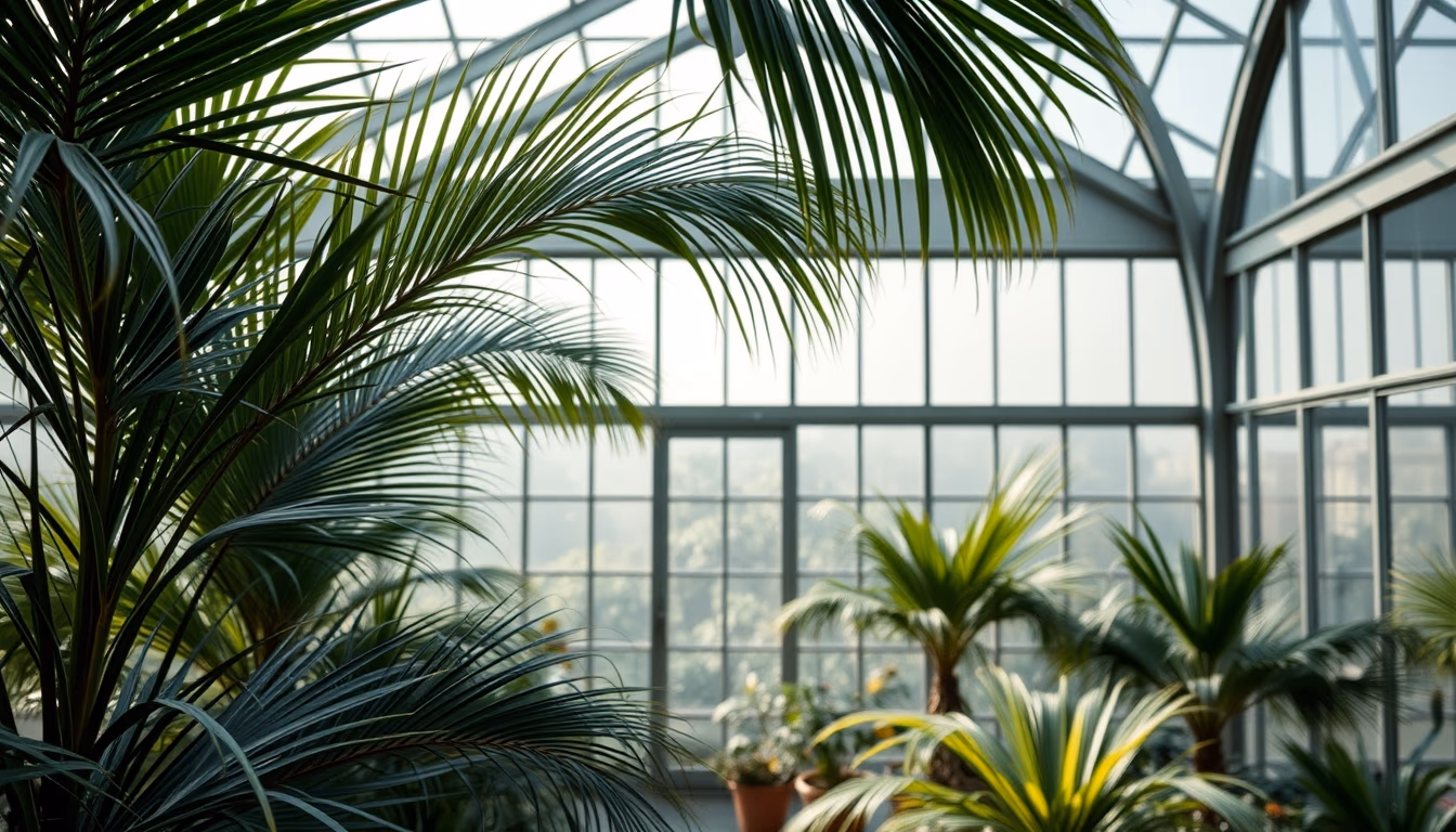 palm house botanical kew in editorial style