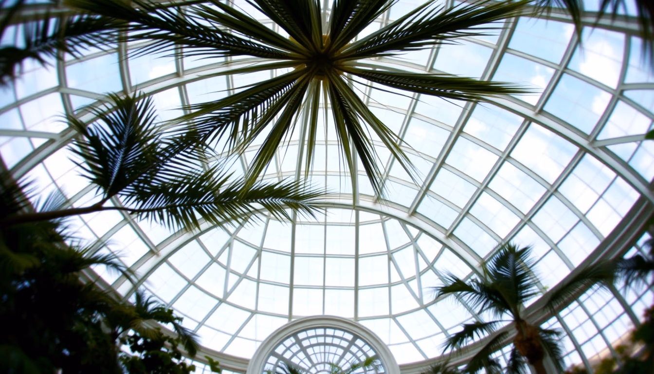 palm house botanical kew in editorial style