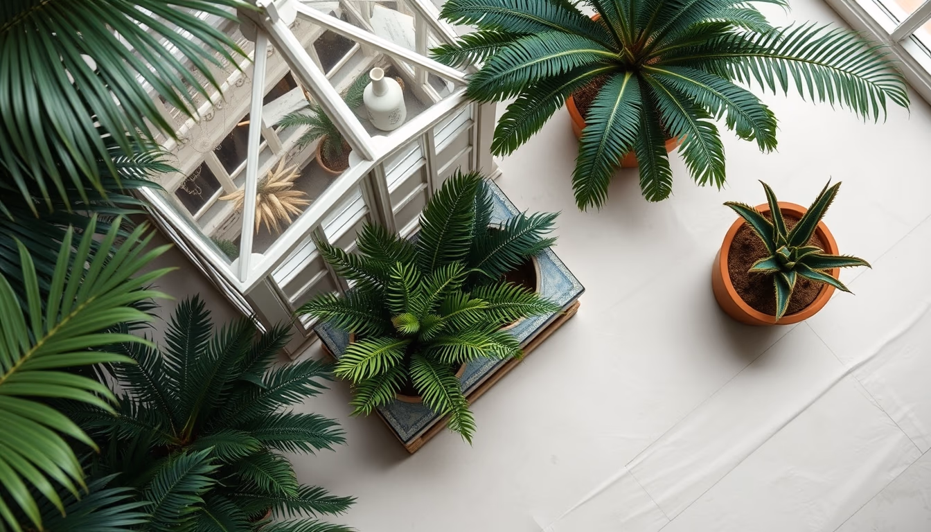 palm house botanical kew in editorial style