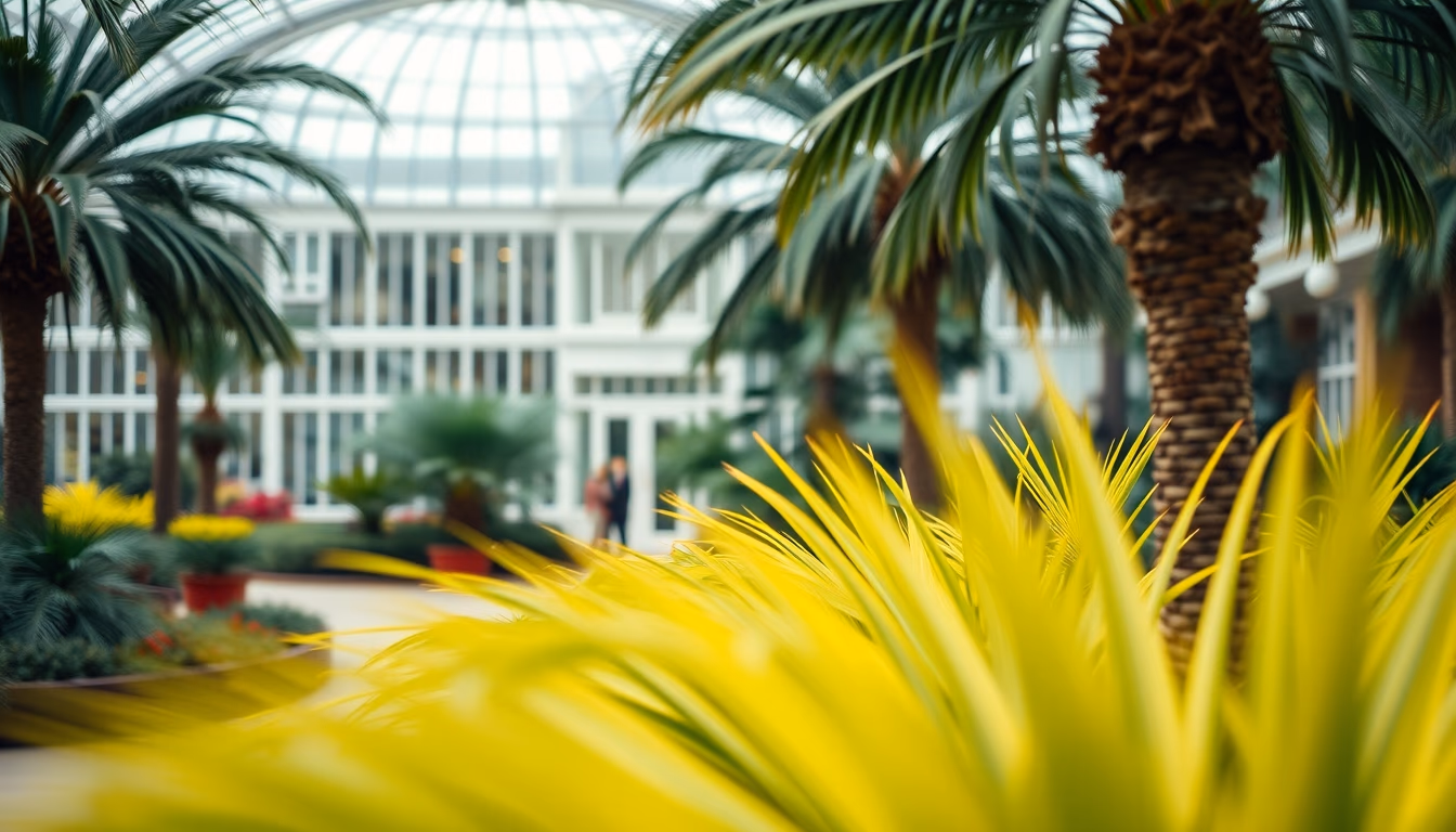 palm house botanical kew in editorial style