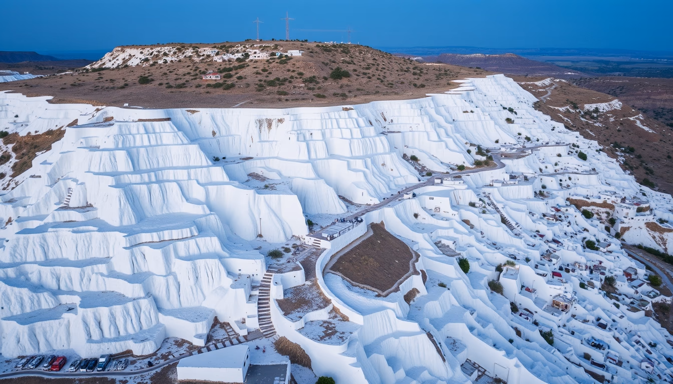 pamukkale terraces turkey in editorial style