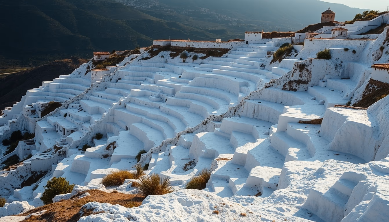 pamukkale terraces turkey in editorial style