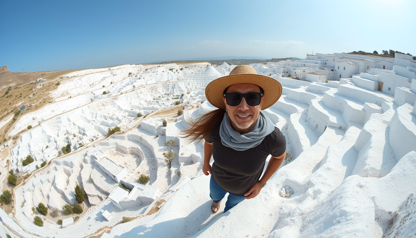 pamukkale terraces turkey in editorial style