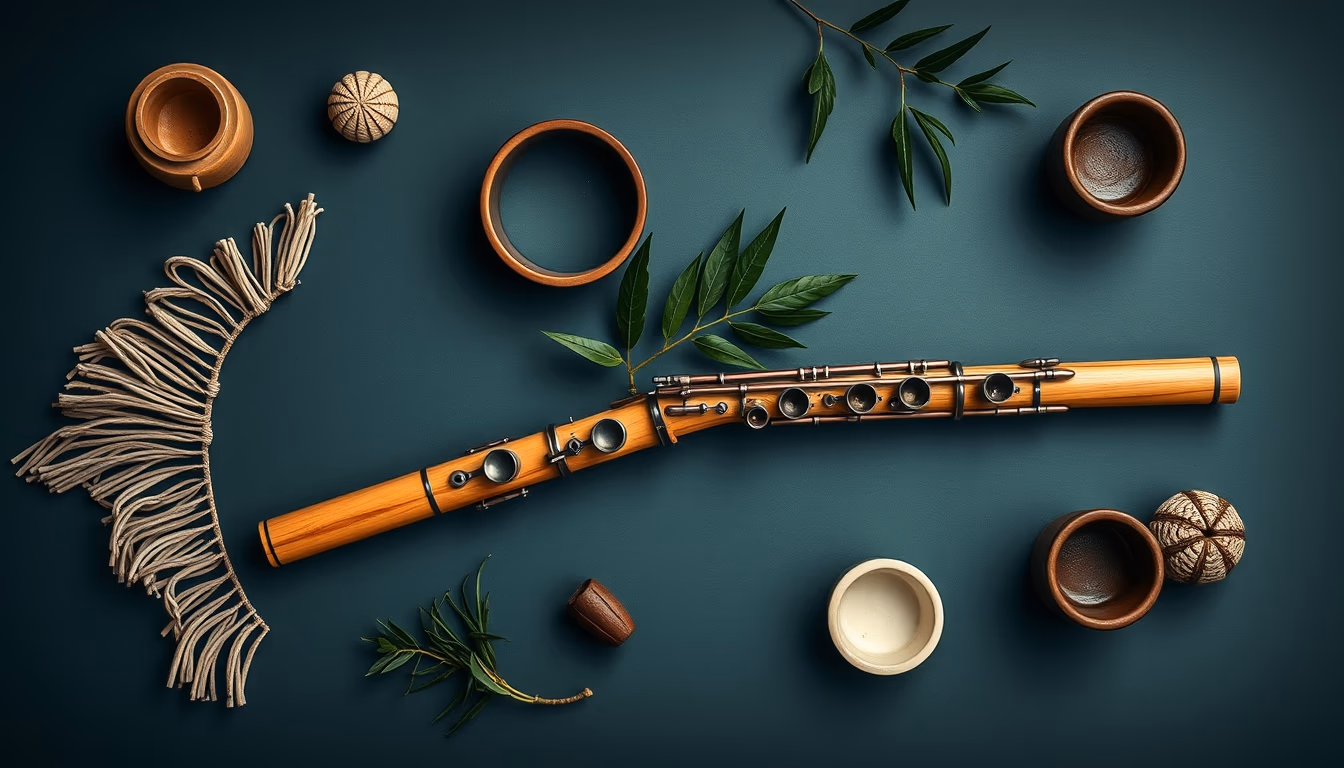 pan flute andean in editorial style