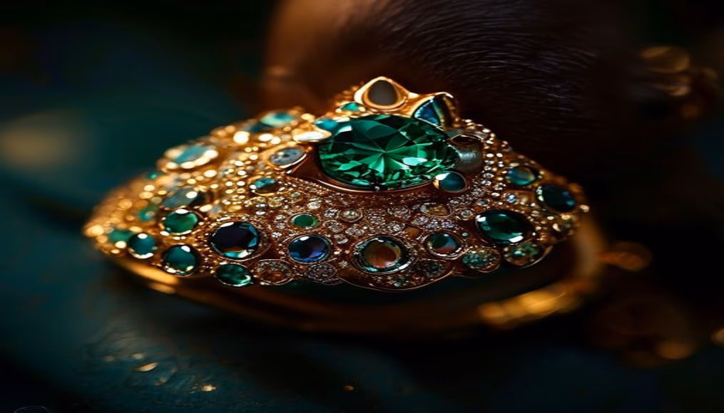 Panthere ring cartier emerald eyes em fotografia editorial de luxo